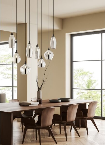 Redo 01-3195 - Luster na lanku TANNER 8xE14/28W/230V