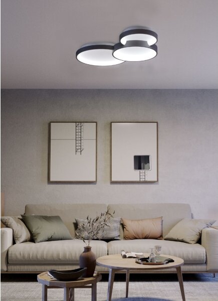 Redo 01-3375 - LED Stmievateľné stropné svietidlo COMBI LED/72W/230V CRI98 čierna