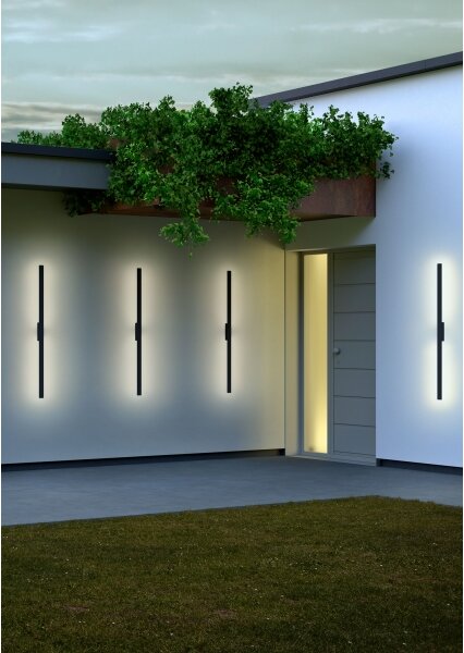 Redo 90625 -LED Vonkajšie nástenné svietidlo REFLEXA LED/24W/230V 3000K IP54 čierna