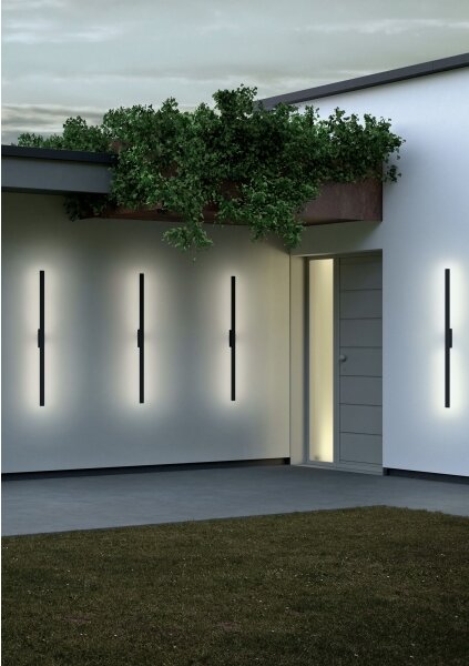 Redo 90623 -LED Vonkajšie nástenné svietidlo REFLEXA LED/20W/230V 3000K IP54 čierna