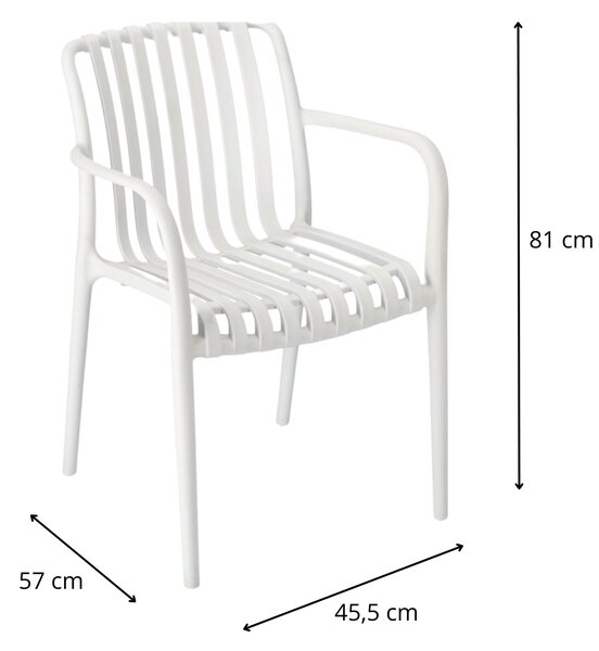 Garden Line Záhradná stolička LOCUM biela