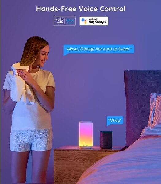 Govee - LED RGBIC Stmievateľná stolná lampa AURA 2 2200-6500K Wi-Fi Matter