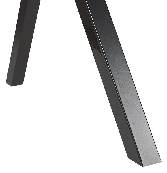Herný stôl čierna MDF kov 120 x 60 cm obdĺžnikový tvar RGB LED svetlá moderný štýl kancelária