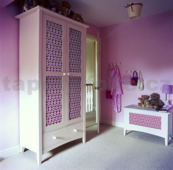 Samolepiace fólie gombíky ružové, metráž, šírka 45cm, návin 15m, d-c-fix 200-3209, samolepiace tapety