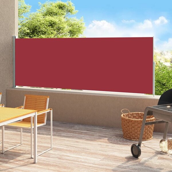 Maison Exclusive – bočná markíza s výsuvom 180 x 500 cm, červená