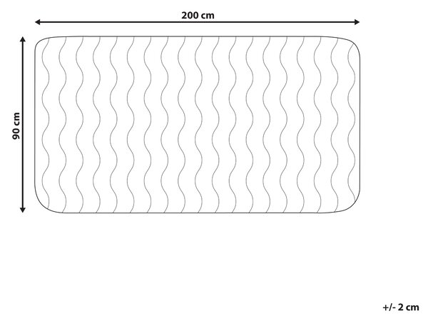 Chránič na matrac biely mikrovlákno 90 x 200 cm vodoodolná podložka polyesterová výplň prešívaný poťah