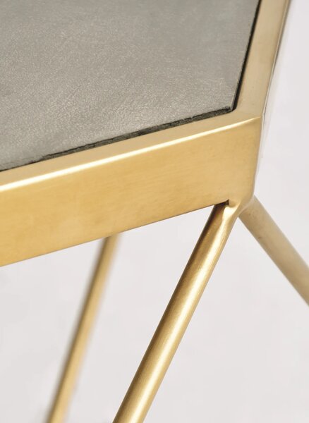 LivinHill Konferenční stolek Glamour 106 cm zlatý/šedý