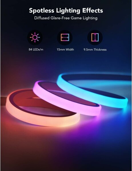 Govee - Neon LED podsvietenie pre stôl 3m RGBIC Wi-Fi