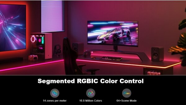 Govee - Neon LED podsvietenie pre stôl 3m RGBIC Wi-Fi