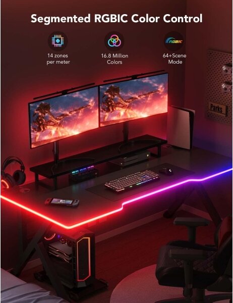 Govee - Neon LED podsvietenie pre stôl 3m RGBIC Wi-Fi