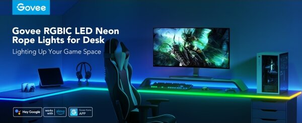 Govee - Neon LED podsvietenie pre stôl 3m RGBIC Wi-Fi