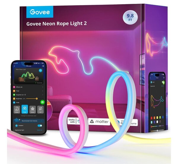 Govee - Neon 2 MATTER ohybný LED pás 3m RGBIC Wi-Fi