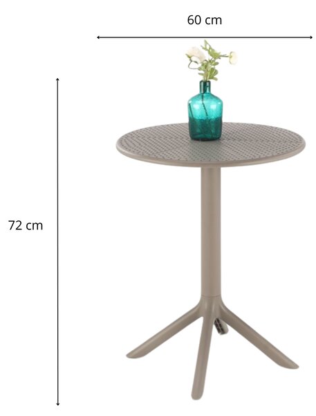 HALMAR Záhradný okrúhly stôl CALVO 60 cm khaki