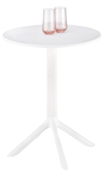 HALMAR Záhradný okrúhly stôl CALVO 60 cm biely