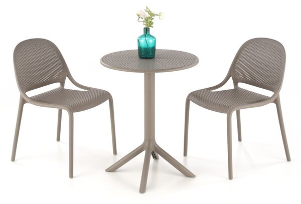 HALMAR Záhradný okrúhly stôl CALVO 60 cm khaki