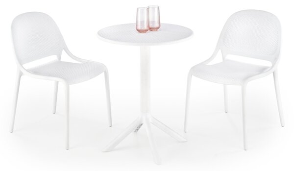 HALMAR Záhradný okrúhly stôl CALVO 60 cm biely