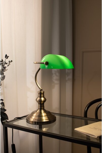Markslöjd 105931 - Stolná lampa BANKERS 1xE14/40W/230V