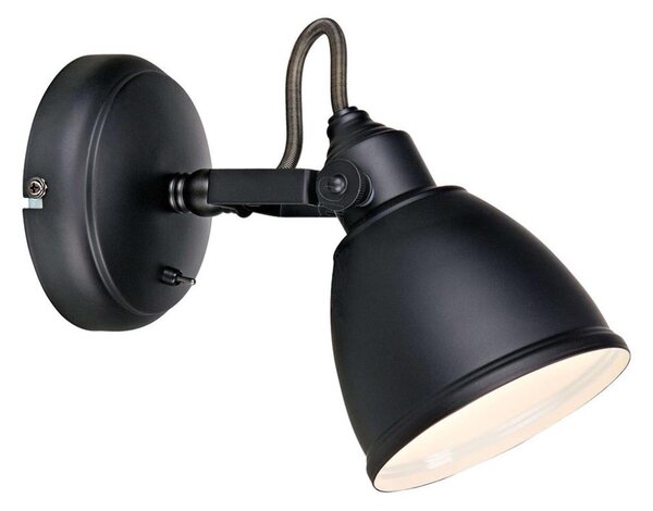 Markslöjd 105814 - Nástenné svietidlo FJÄLLBACKA 1xE14/40W/230V čierna