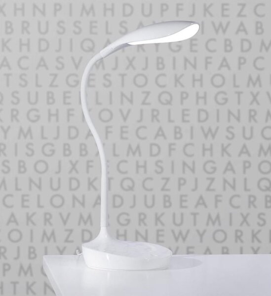Markslöjd 106093 - LED Stmievateľná stolná lampa s USB SWAN LED/4,6W/230V