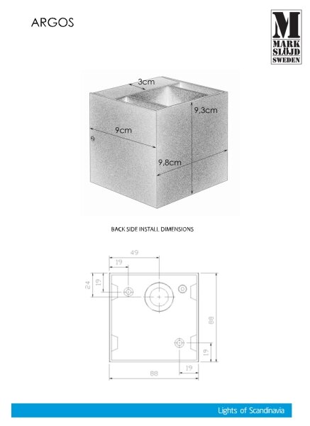 Markslöjd 106521 - LED Vonkajšie svietidlo ARGOS LED/4W/230V IP44 šedá