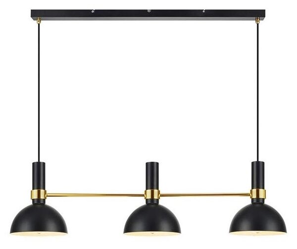 Markslöjd 106971 - Luster na lanku LARRY 3xE27/60W/230V čierna/zlatá