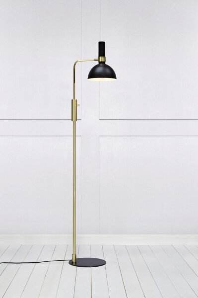 Markslöjd 106972 - Stmievateľná stojacia lampa LARRY 1xE27/60W/230V čierna/zlatá