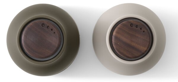 Mlynček na soľ a korenie Bottle Hunting Green/Beige Walnut Small – set 2 ks