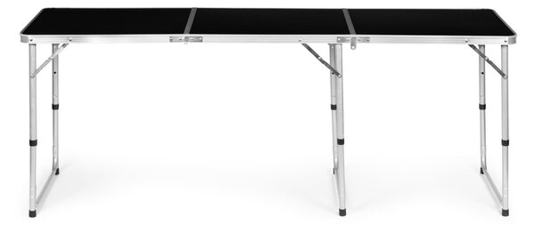 MultiGarden Skládací turistický stůl Veloca 180x60 cm černý