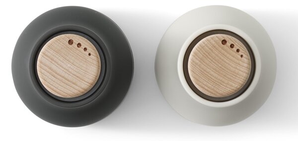 Mlynček na sôľ a korenie Bottle Ash/Carbon Beech Small – set 2 ks