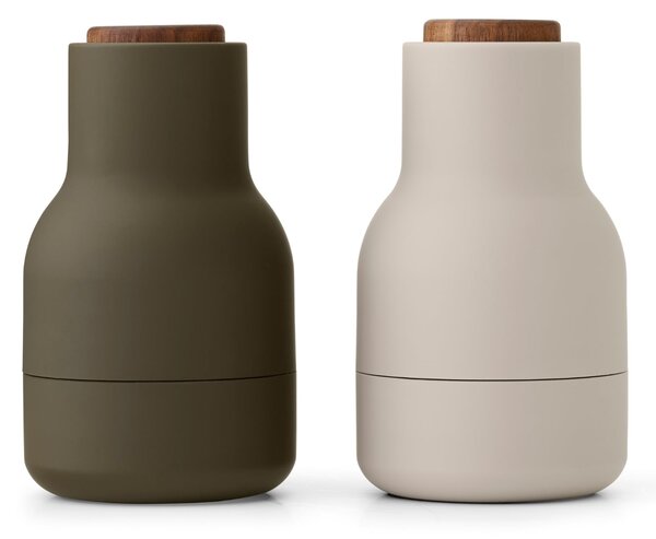 Mlynček na soľ a korenie Bottle Hunting Green/Beige Walnut Small – set 2 ks