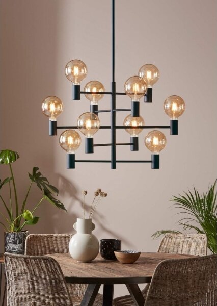 Markslöjd 107187 - Luster na tyči PARIS 10xE27/60W/230V