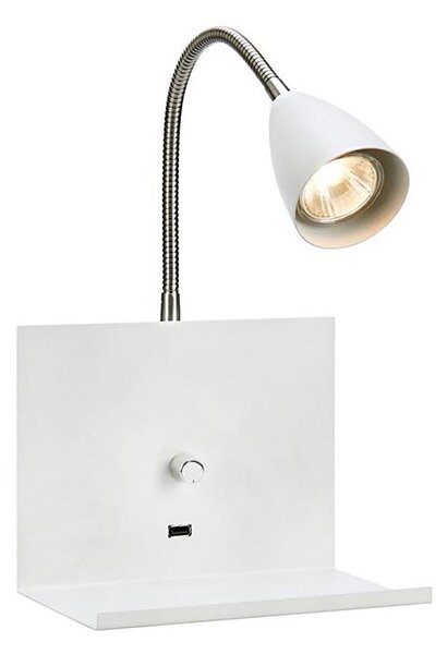 Markslöjd 107140 - Stmievateľné nástenné svietidlo s USB LOGI 1xGU10/7W/230V