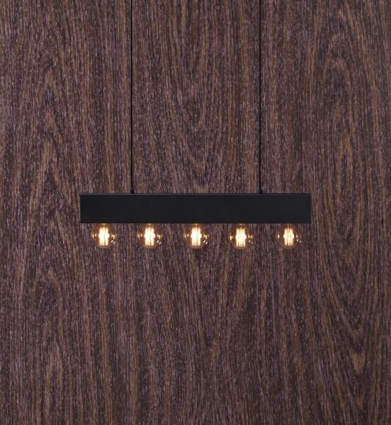 Markslöjd 107037 - Luster na lanku COUTURE 5xE27/40W/230V čierna