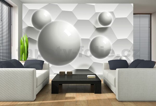 Fototapety, rozměr 368 cm x 254 cm, 3D koule, IMPOL TRADE 2954 P8