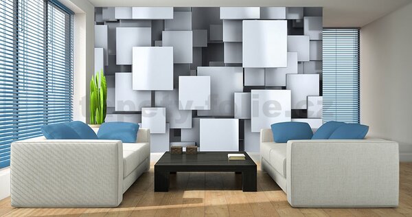 Fototapety, rozměr 368 cm x 254 cm, 3D čtverce, IMPOL TRADE 2810 P8