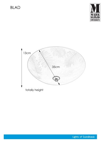 Markslöjd 107754 - Stropné svietidlo BLAD 2xE14/40W/230V pr. 35 cm