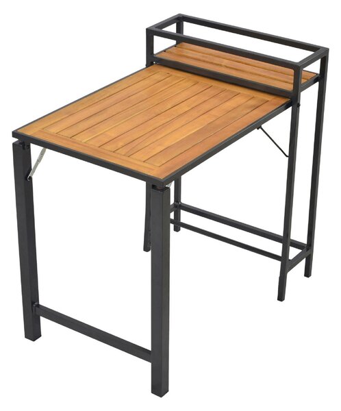 STÔL NA BALKÓN, drevo, kov, 55/75/73 cm Gardenson - Online Only záhrada, Online Only