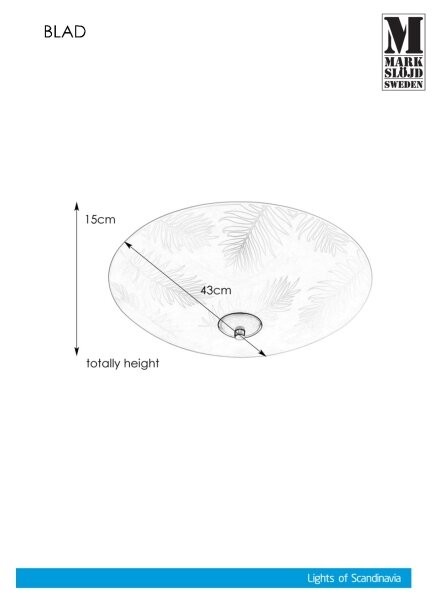 Markslöjd 107755 - Stropné svietidlo BLAD 3xE14/40W/230V pr. 43 cm