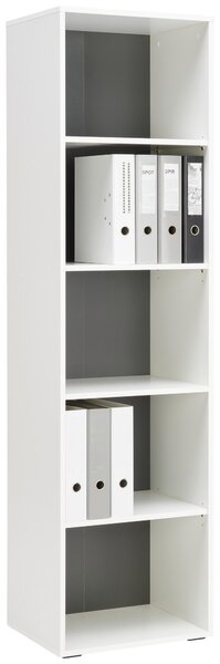 REGÁL, antracitová, biela, 50/185,6/40 cm Hom`in - Regály