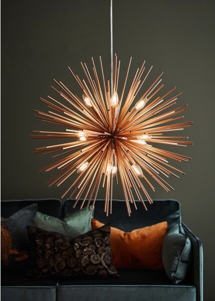 Markslöjd 107752 - Luster na lanku SOLEIL 12xE14/20W/260V rose gold