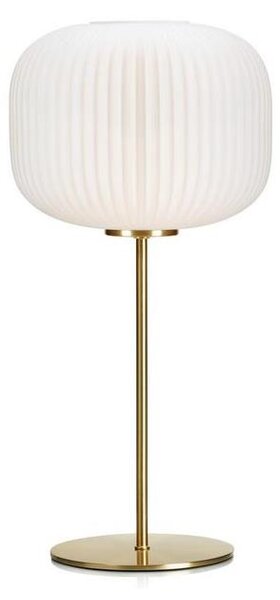 Markslöjd 107819 - Stolná lampa SOBER 1xE27/60W/230V biela/mosadz