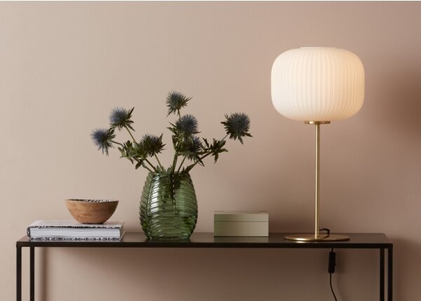 Markslöjd 107819 - Stolná lampa SOBER 1xE27/60W/230V biela/mosadz