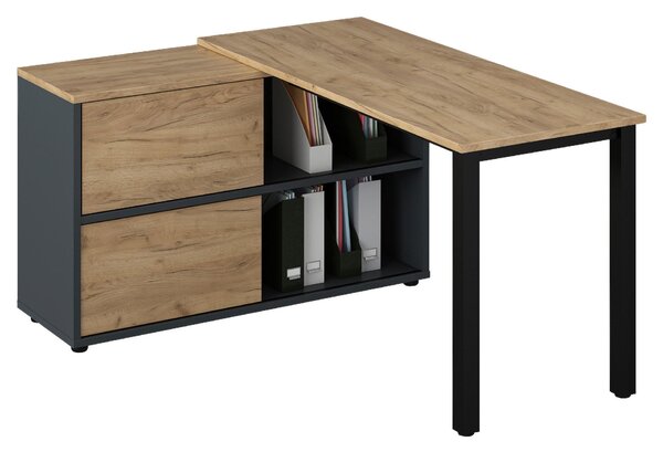 ROHOVÝ PÍSACÍ STÔL, 145/76/120 cm Voleo - Kancelárske stoly