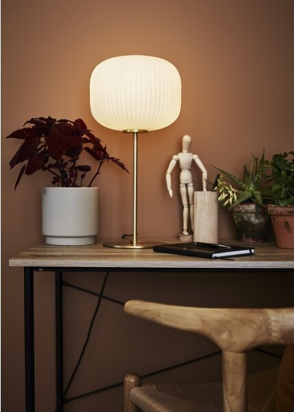 Markslöjd 107819 - Stolná lampa SOBER 1xE27/60W/230V biela/mosadz