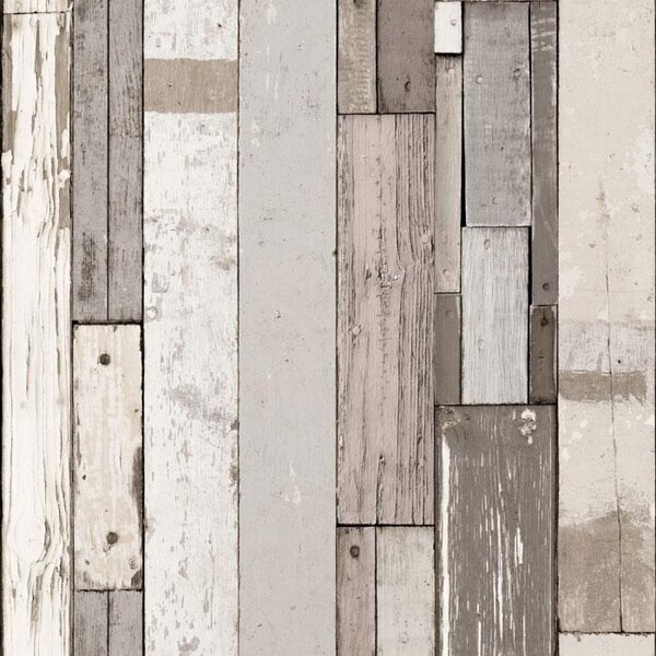 Vliesové tapety, drevené doštičky hnedé, Faux Semblant L10409, UGEPA, rozmer 10,05 m x 0,53 m