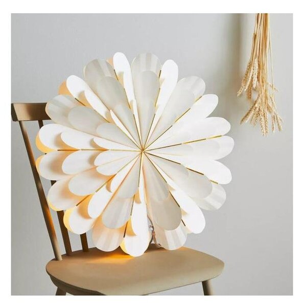 Markslöjd 705309 - Vianočná dekorácia MARIGOLD 1xE14/25W/230V pr. 60 cm biela
