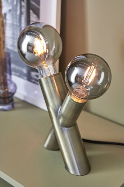 Markslöjd 108053 - Stolná lampa SIMUL 1xE27/40W + 1xE14/40W/230V zlatá
