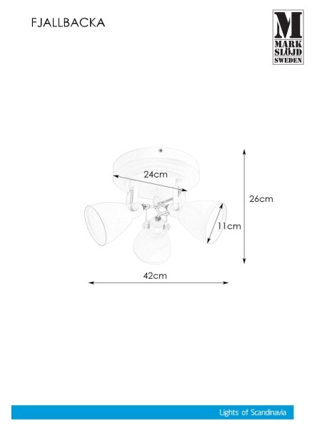 Markslöjd 108083 - Kúpeľňové bodové svietidlo FJÄLLBACKA 3xG9/20W/230V IP44 biela
