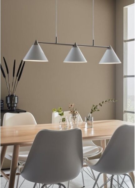 Markslöjd 108075 - Luster na lanku KLINT 3xE14/40W/230V biela