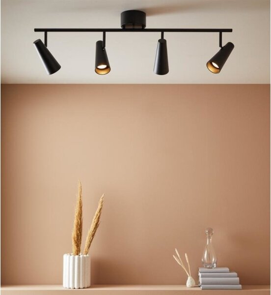 Markslöjd 108202 - Bodové svietidlo CREST 4xGU10/7W/230V čierna
